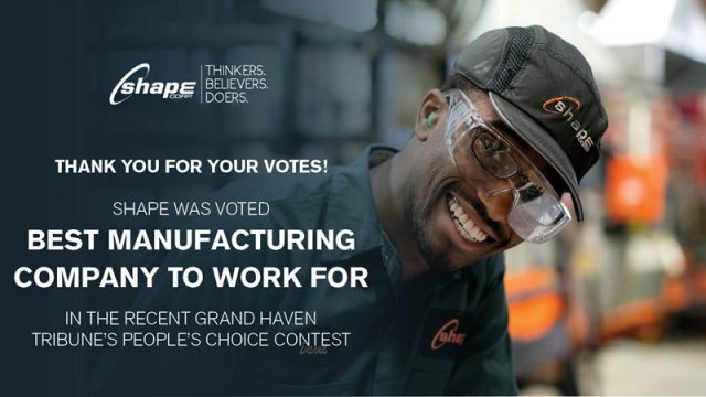 Shape Named Best Manufacturing Employer