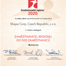 Bodujeme v soutěži Zaměstnavatel roku