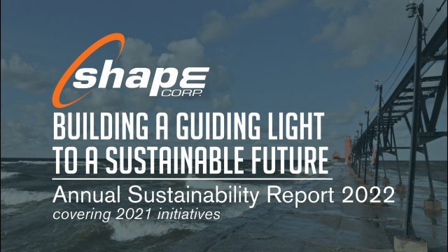 Shape Corp. Launches Inaugural Sustainability Report Highlighting Progress Towards Building a More Sustainable Future